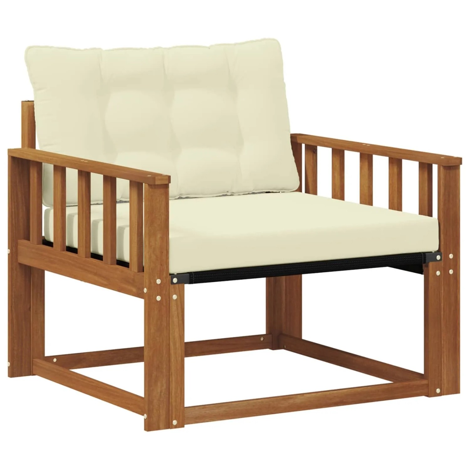 vidaXL Outdoor-Sofagarnitur Massives Akazienholz und Textilene Natur 3436318