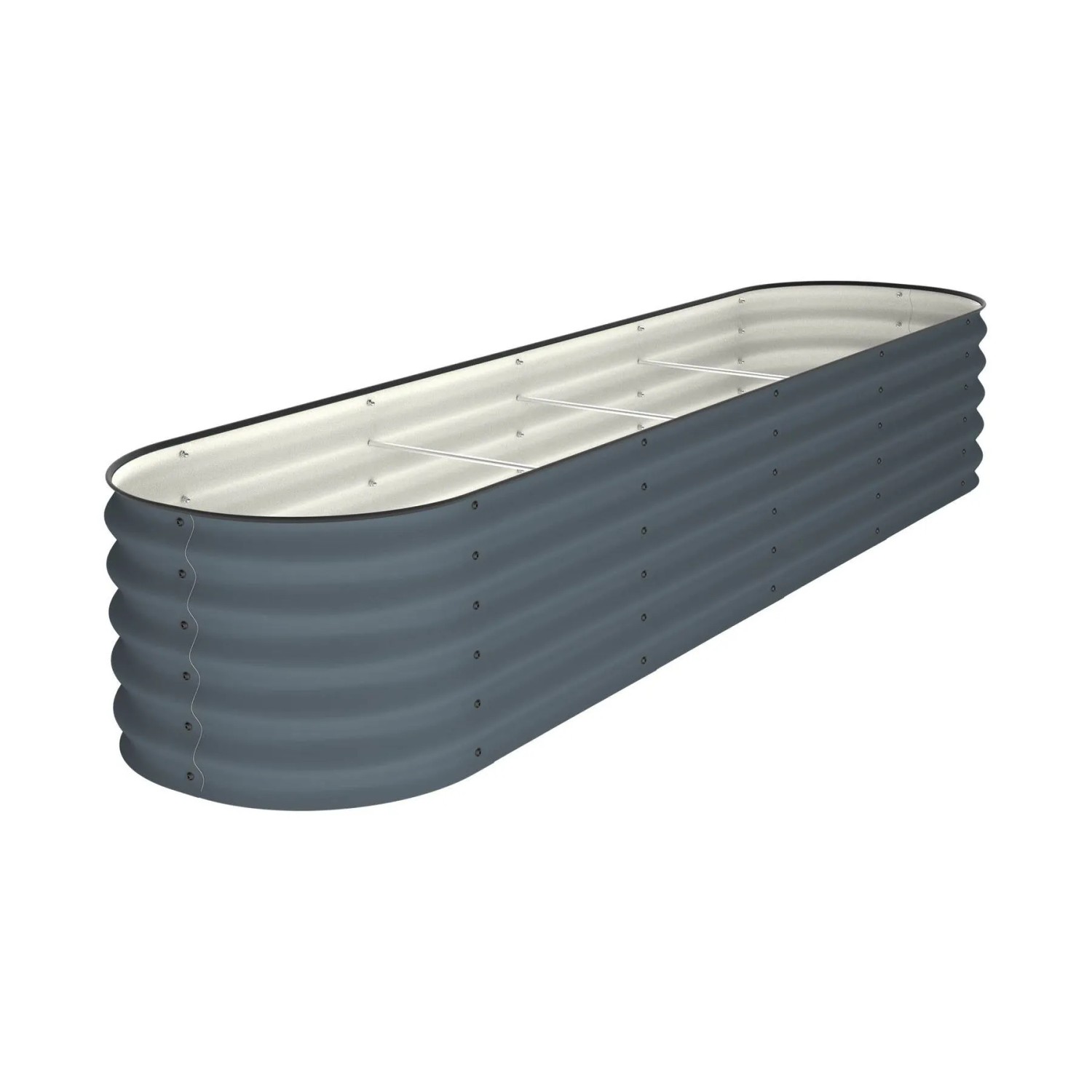 VidaAtHome.de ALVARE Gartenbeet 61 x 248 x 43 cm Graphitgrau mit Schwarz