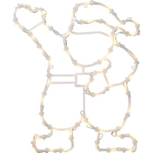 LED-Fensterbild Weihnachtsmann, 50 LEDs, warmweiß, für festliche Weihnachtsdeko im Innenbereich.