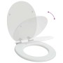 vidaXL Soft-Close Toilettensitz 2 Stk Weiß 44 x 38 cm MDF-Platte 3414529_10