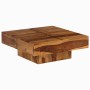 Quadratischer vidaXL Couchtisch aus Akazienholz, 80x80x30 cm, für das Wohnzimmer.