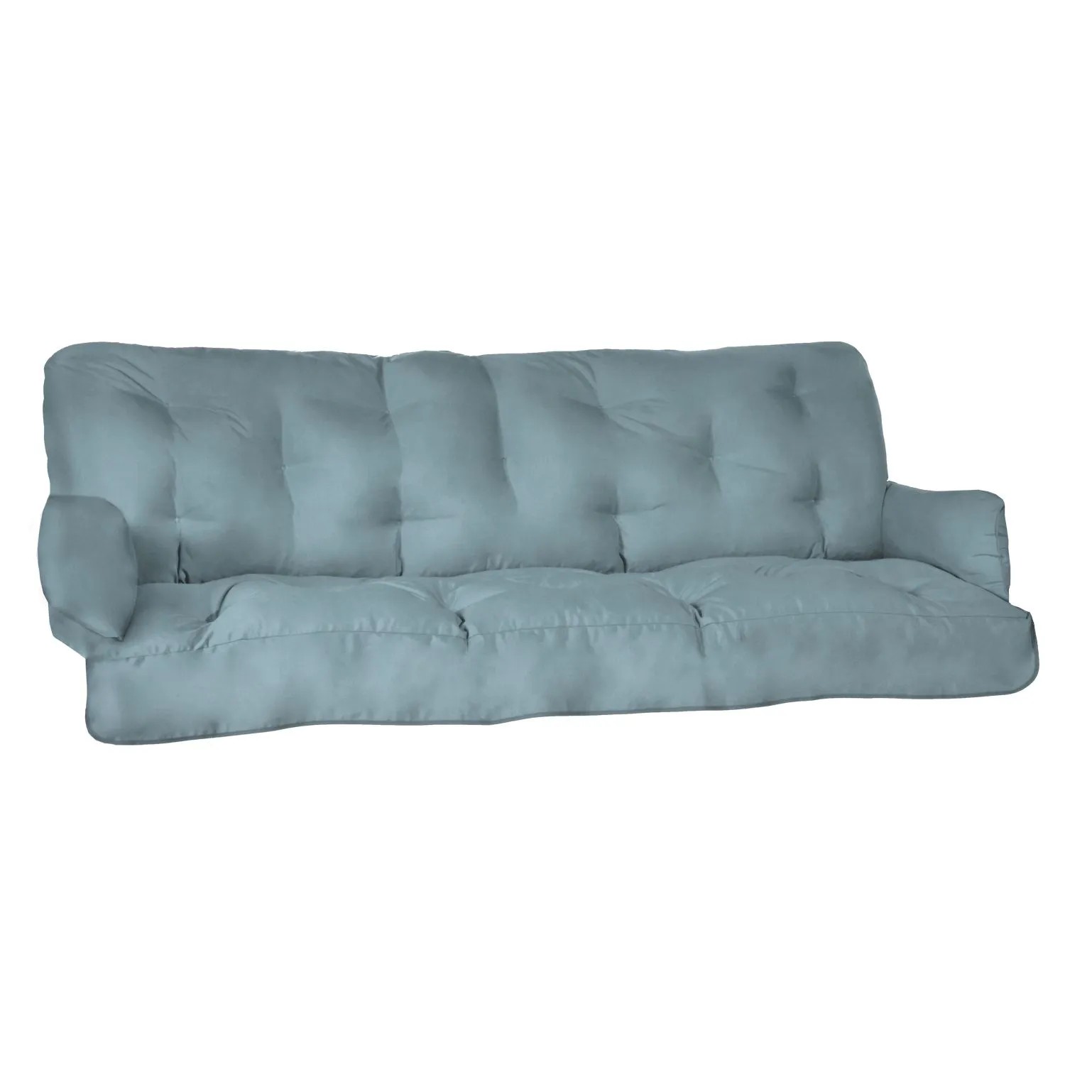 Beautissu Sitzkissen für Hollywoodschaukel Flair HS 180x50x8cm Taubenblau