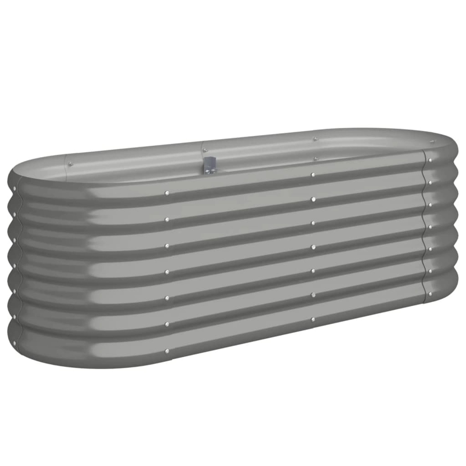 furnicato Hochbeet Pulverbeschichteter Stahl 114x40x36 cm Grau