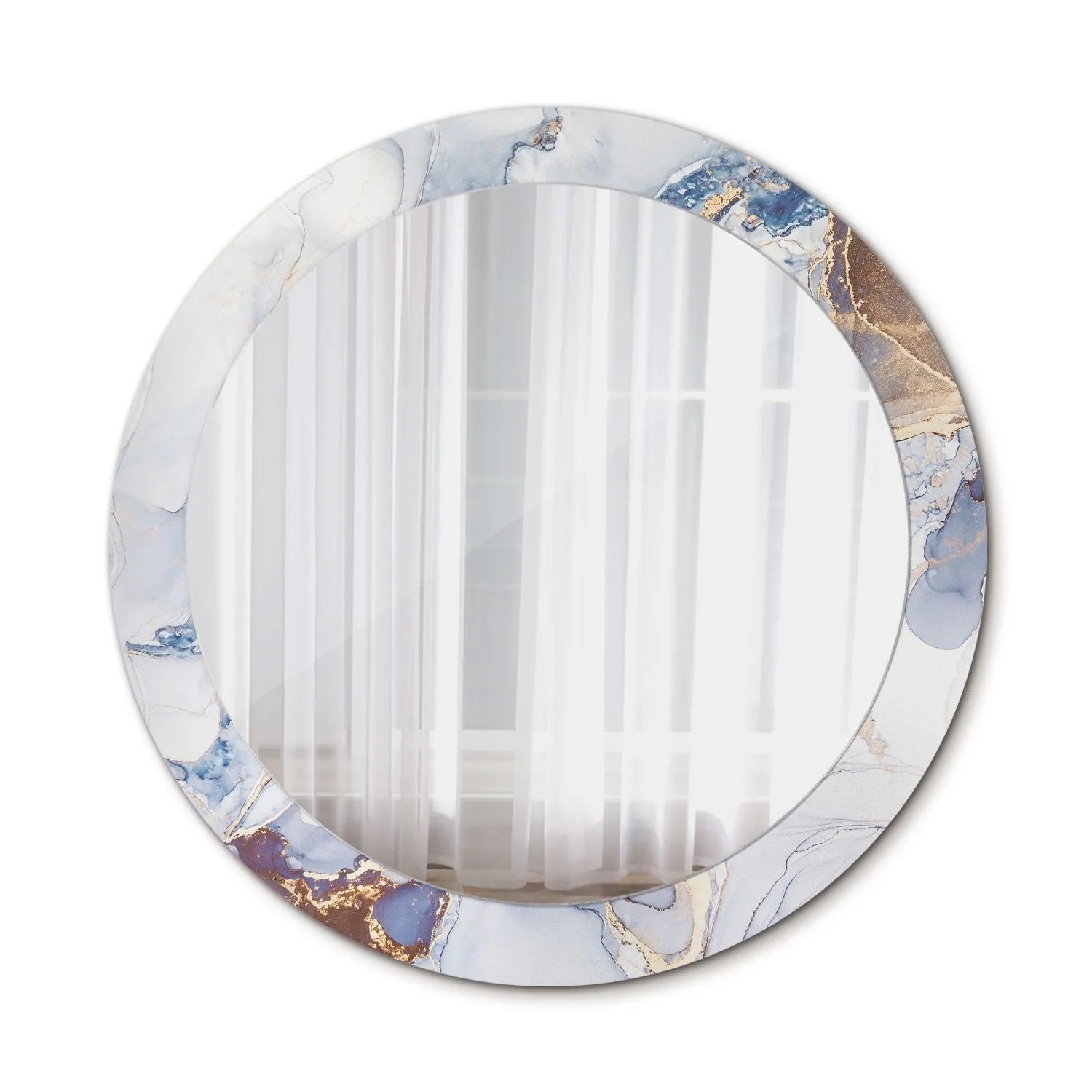 Tulup Spiegel mit Motivdruck Abstrakte Kunst 80x80 cm Runder Spiegel Aufdru günstig online kaufen