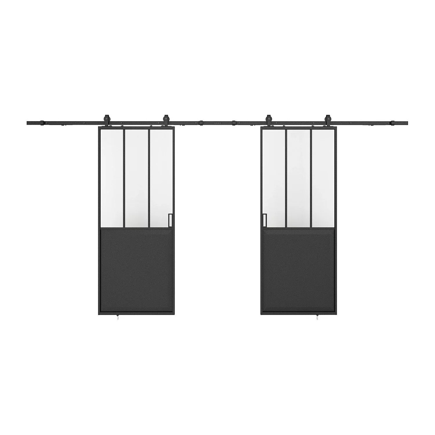 Vente-unique Schiebetür Artisto Schwarz 93 cm