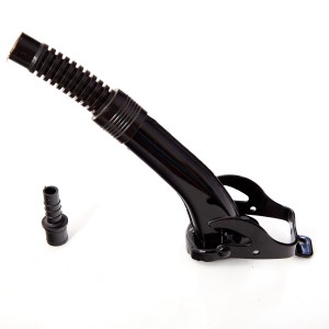 Schwarzer, flexibler Ausgießer für Kraftstoffkanister (5/10/20 Liter) mit Adapter.