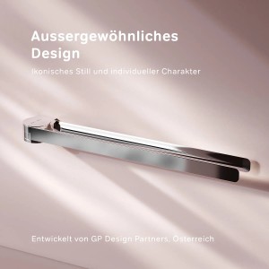 AM.PM Doppelter Handtuchhalter Inspire V2.0 Chrom für mehr Sicherheit im Bad.