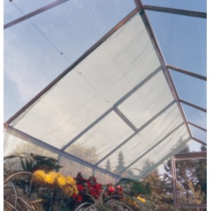 Schattiergewebe aus PE im Gewächshaus, 259x183cm, schützt Pflanzen vor Sonne.
