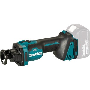 Makita Akku-Rotationsschneider DCO181Z (18V) in Schwarz und Türkis, ohne Akku/Ladegerät.