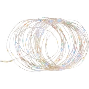 Solar-Lichterkette Longo, 11,9 m, mit bunten LEDs für den Außenbereich.