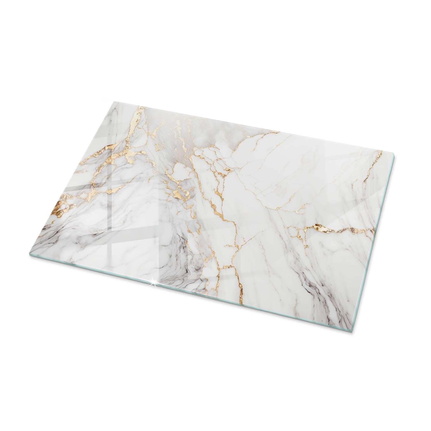 Tulup Tischplatte Edler Marmor mit Adern Gartentischplatte 100x70 cm Weiß T günstig online kaufen