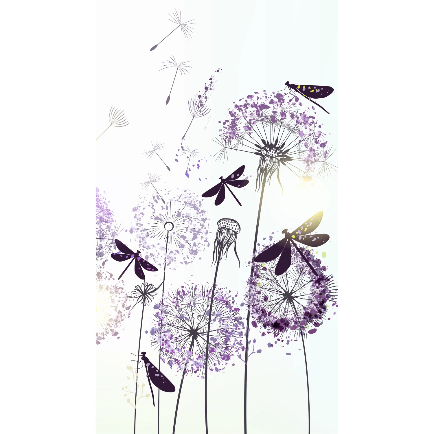 Erismann Digitaltapete Zooom Spring Meadow 270 cm x 150 cm Violett