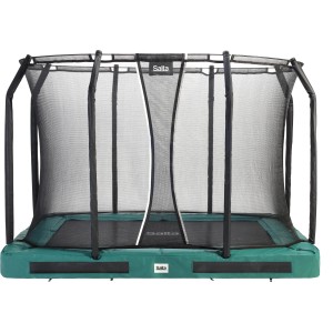 Salta Premium Ground Trampolin, 305x214 cm, grün, mit Sicherheitsnetz. Bodentrampolin für sicheren Springspaß.