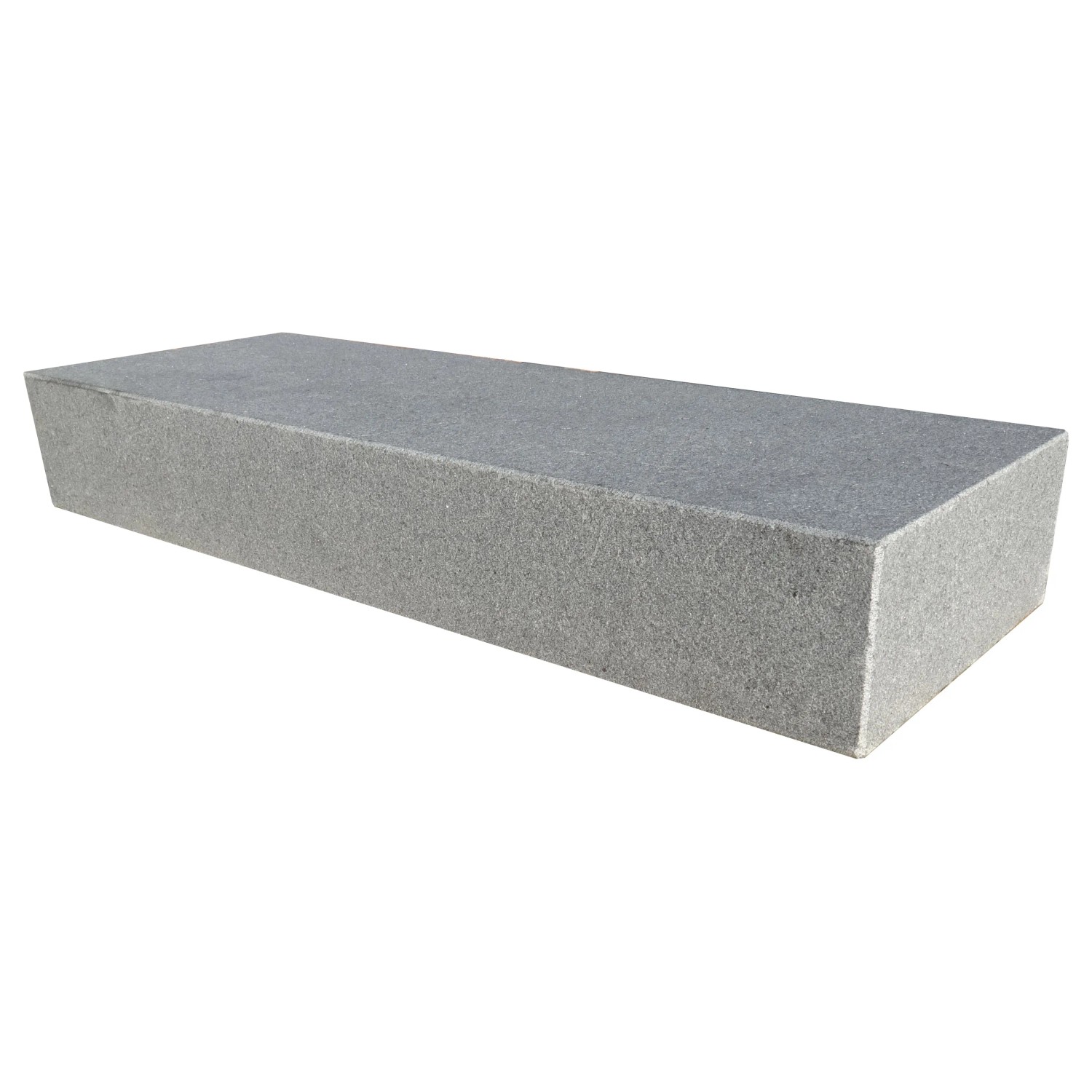 Granit Blockstufe Antra-Grau gesägt und geflammt 15 x 35 x 100 cm