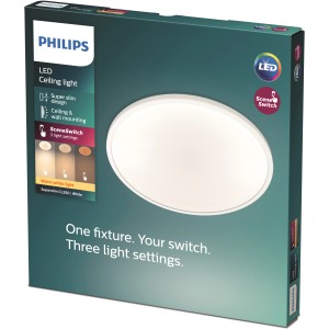 Verpackung des Philips LED-Panel Superslim 3-in-1 SceneSwitch, 15W, 2700K, Weiß.