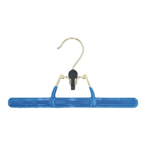 Hosenspanner 2er-Pack, blau, mit rutschfester Beschichtung für Textile Aufbewahrung.