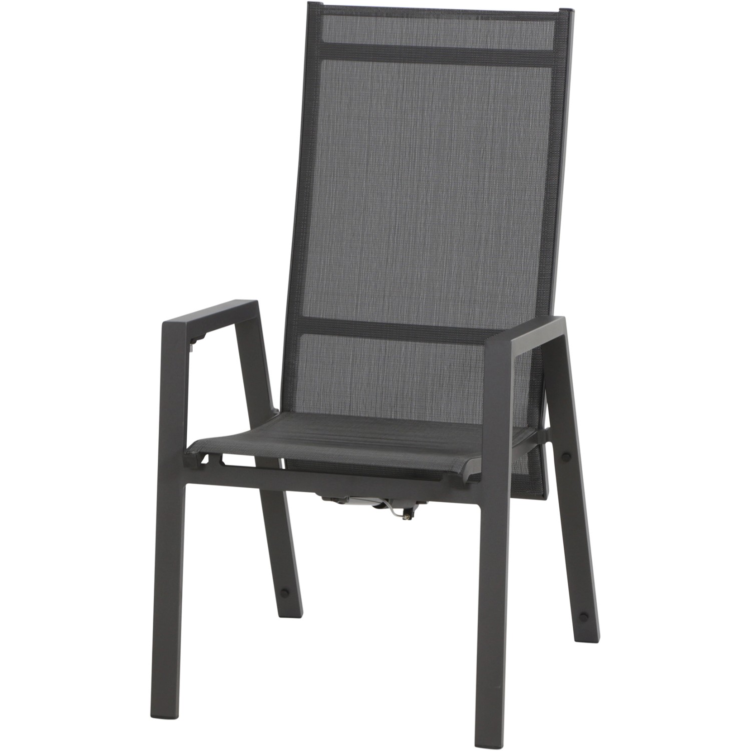Siena Garden Savona Dining Move Sessel Matt Anthrazit-Silber-Schwarz Gestell Alu