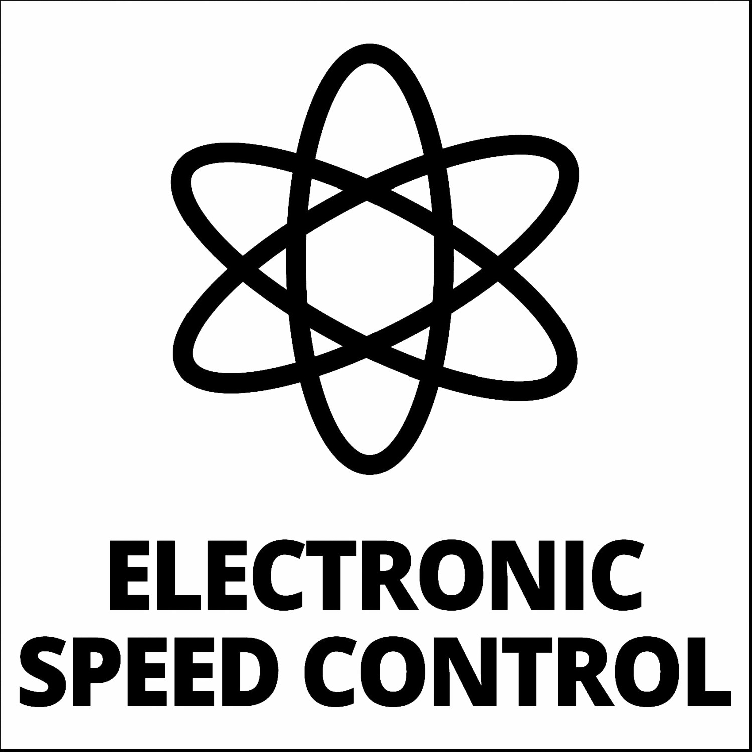 Symbol für elektronische Drehzahlregelung beim Einhell Akku-Bohrschrauber.
