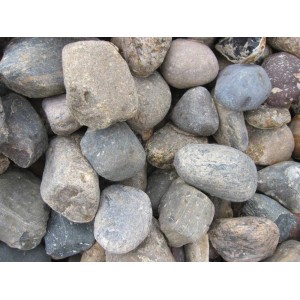 Gabiona Nordseekiesel 60-80mm, Zierkies in Beige, Grau und Orange für Gabionen.