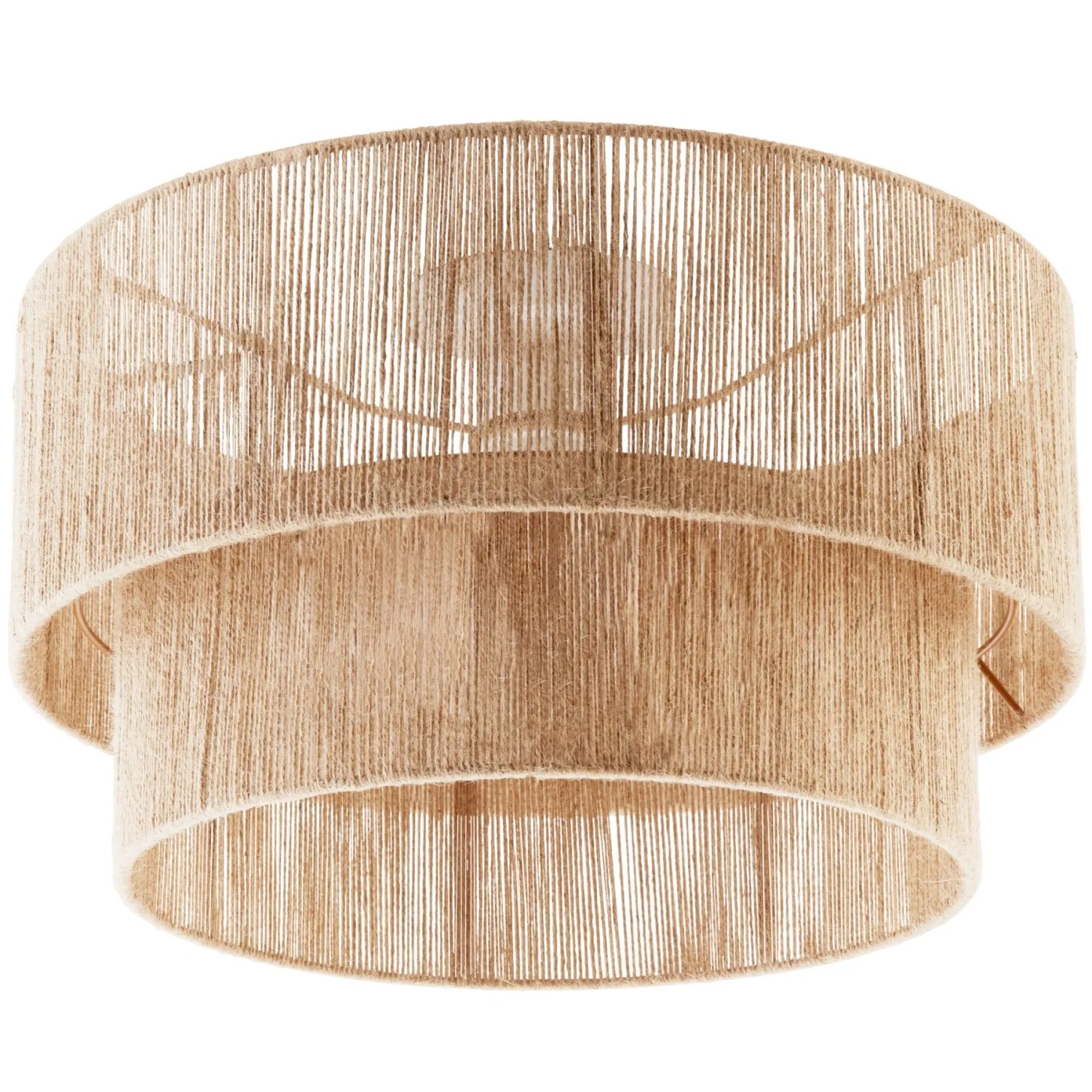 Tectake Deckenleuchte  Lignea Lux Aus Jute  Boho Stil Wickeltechnik  40 W  45 x 45 x 27 50 cm Braun