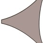 Braun-graues Dreieck-Sonnensegel, 360x360 cm, für Garten & Terrasse.