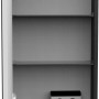 Offener Fackelmann Spiegelschrank SBC Anthrazit, 40 cm breit, mit zwei Einlegeböden.