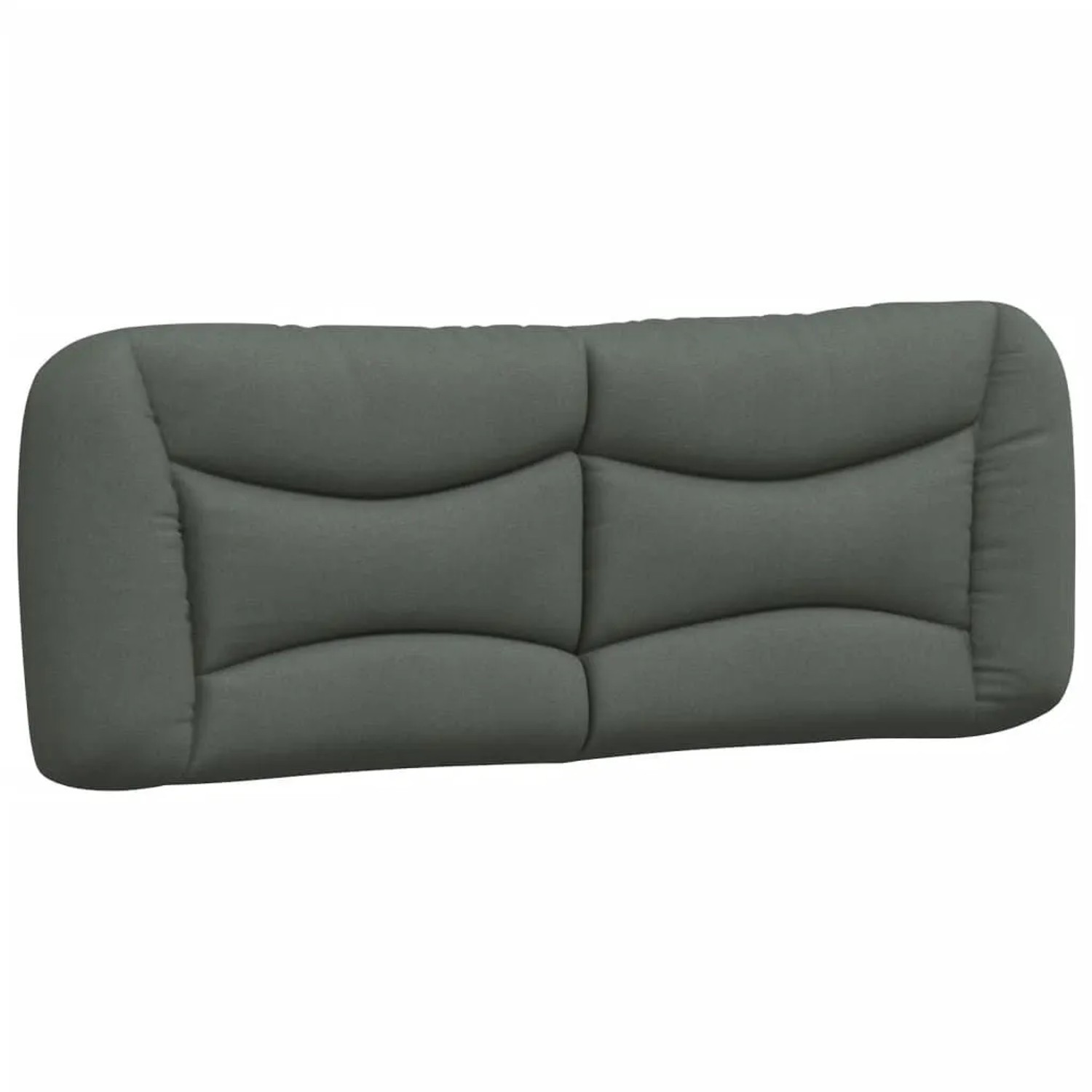 vidaXL Kopfteil-Kissen Hvar Dunkelgrau 140 cm Stoff 374577