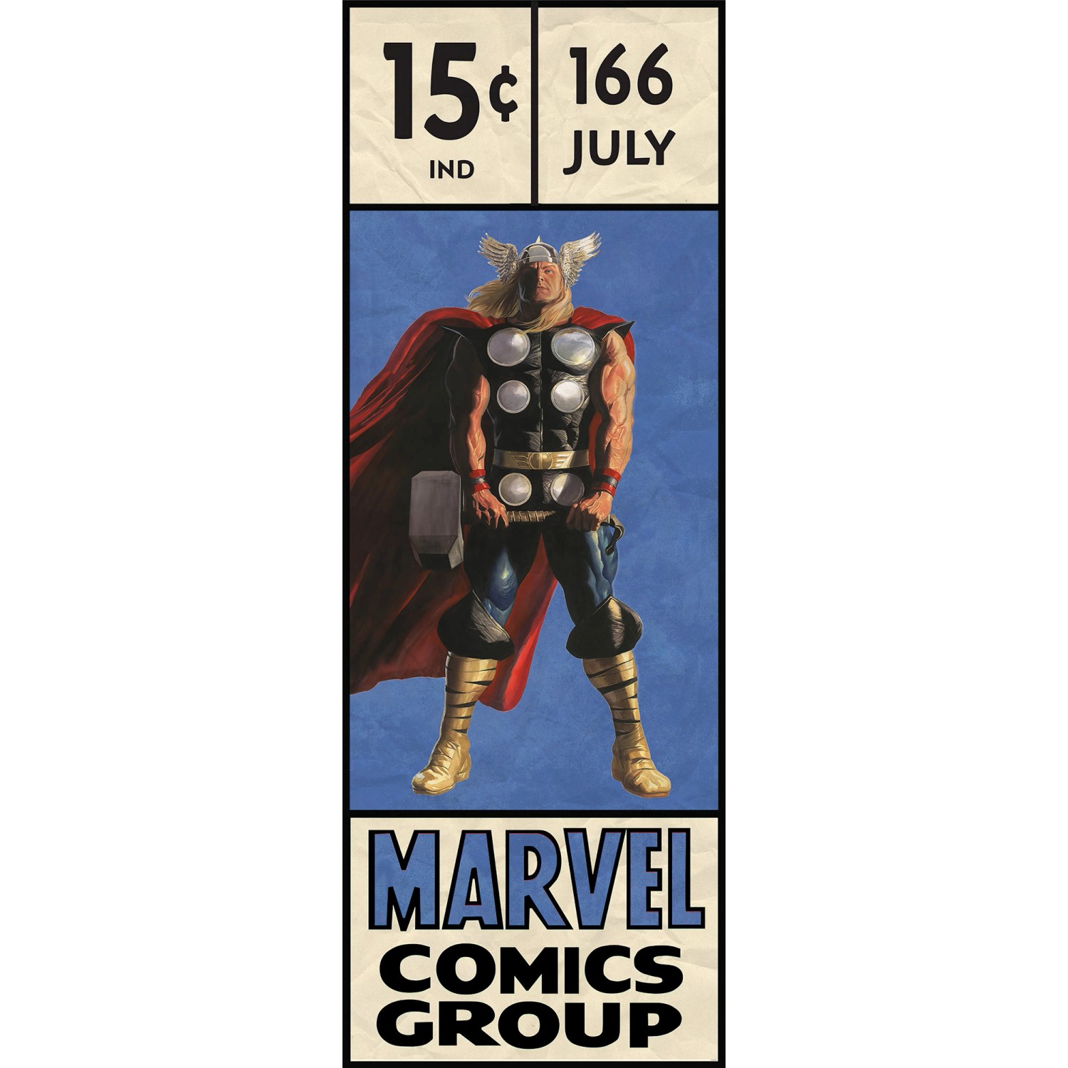 Komar Vliesfototapete Thor Retro Comic Box 100 cm x 280 cm