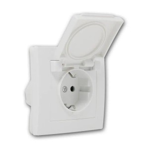 McPower FLAIR Steckdose IP44 Weiß 250V16A UP Klemmans