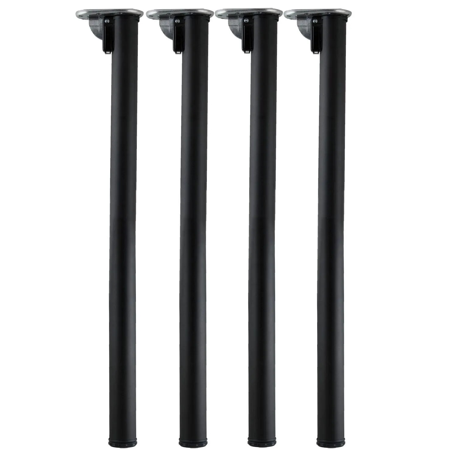 vasalat Set Camar Tischbeine klappbar Höhenverstellbar Stahl Schwarz 705-735 mm 4 Stück