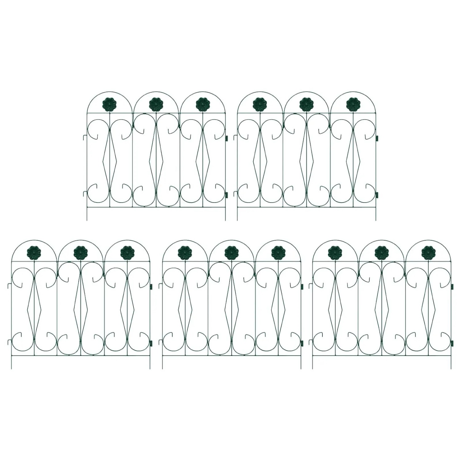 vidaXL Gartenzaun Spalier Grün 305,5 x 55,5 x 0,3 cm 42021369