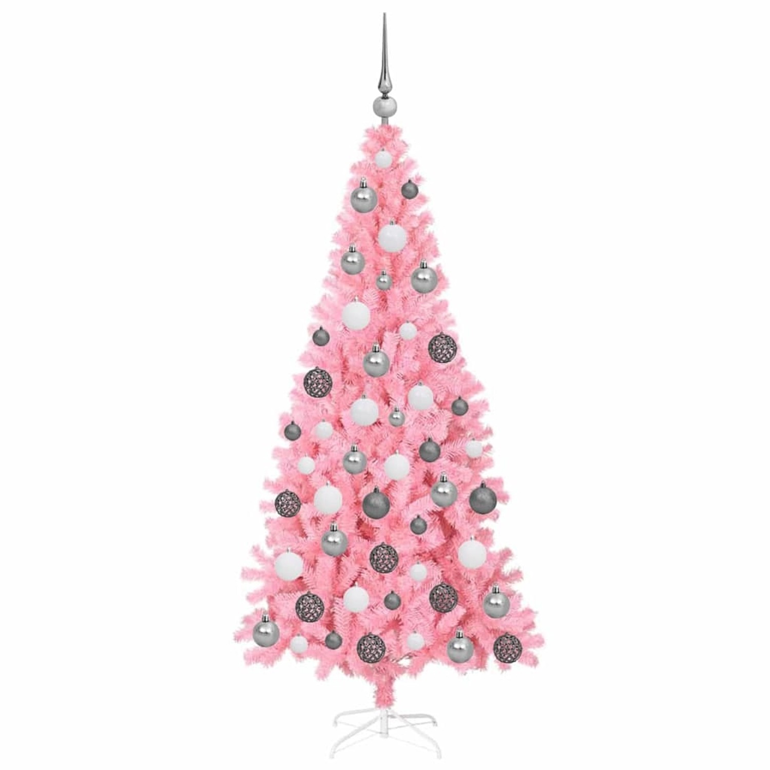 vidaXL Weihnachtsbaum mit 300 LEDs mit Ständer Rosa 180 cm PVC 3396428