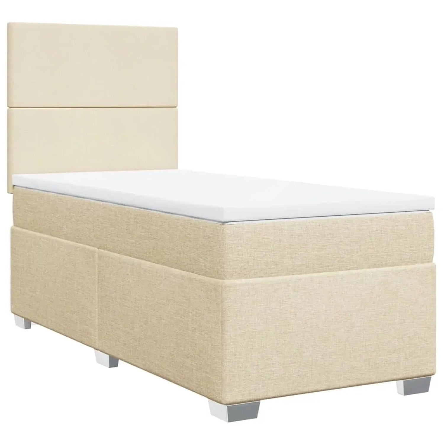 vidaXL Boxspringbett mit Matratze Creme 80x200 cm Stoff 3292613 günstig online kaufen