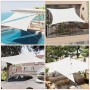 WOLTU Sonnensegel, 2x3m, creme, aus PES-Polyester, 95% UV-Schutz für Garten, Terrasse, Balkon.
