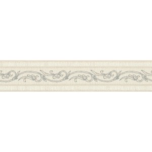 Bricoflor Bordüre Französische Lilie, creme-beige, Landhausstil, selbstklebend.