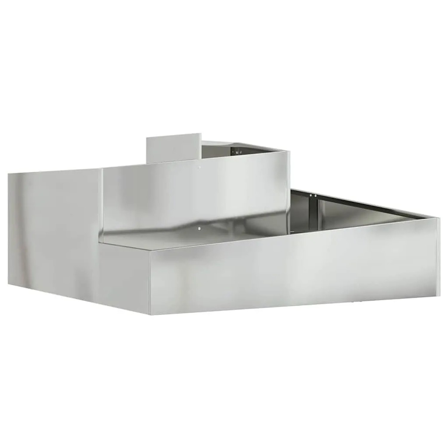 vidaXL Garten-Pflanzgefäß Silber 100 x 100 x 50 cm Verzinkter Stahl 873590 günstig online kaufen