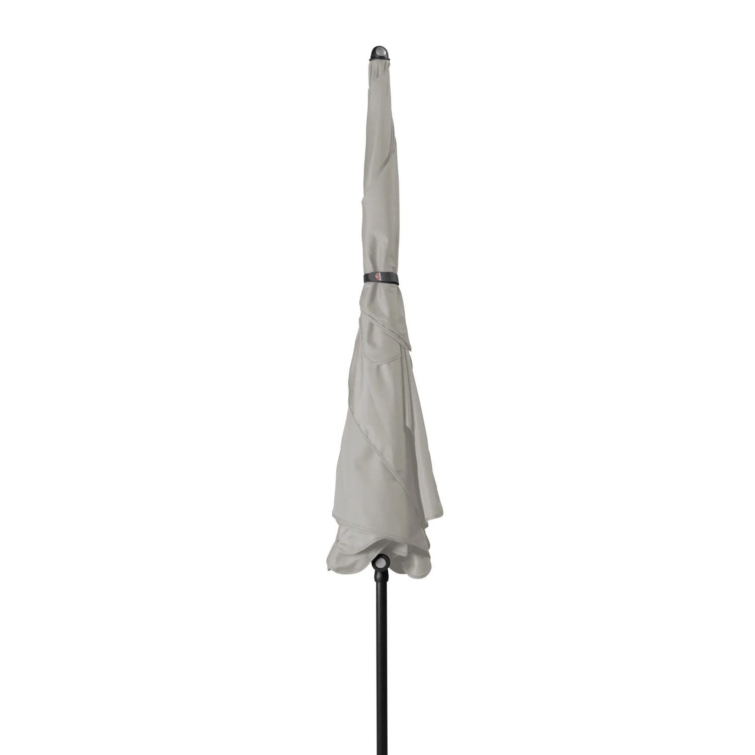 Geschlossener, grauer Doppler Balkonschirm Sunline Waterproof Neo 225x120 cm.
