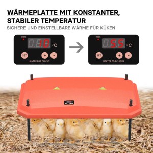 Fudajo Küken-Wärmeplatte 40X60Cm 66W Heizplatte Temperaturregler Kükenaufzucht