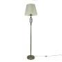 Elegante Stehlampe im Antik-Look: Stoffschirm beige, Metallfuß in Messing, 165 cm hoch.