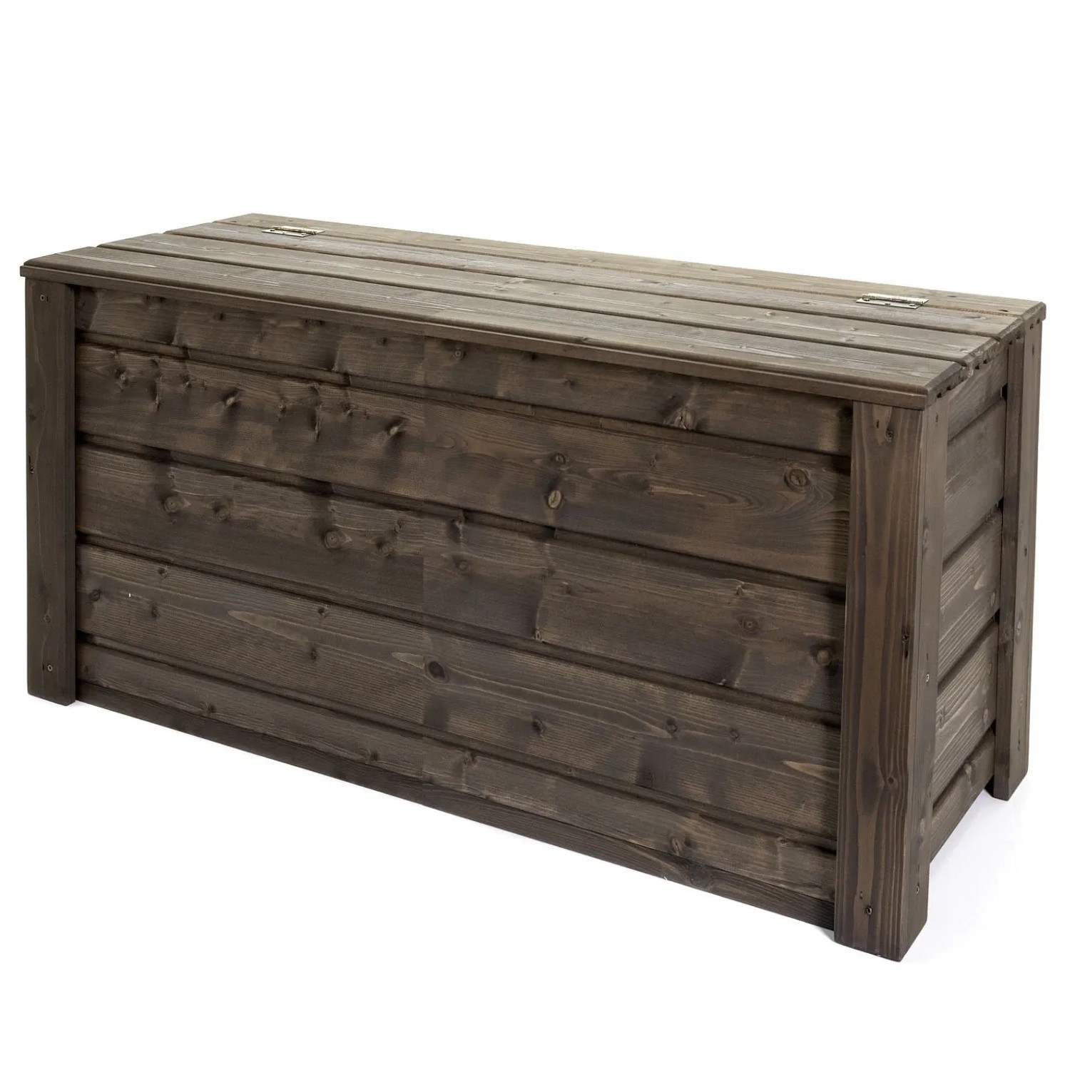 HolzFee Gartentruhe Flair Palisander Truhenbank Innen mit Folie Truhe 100 x 40 x 48 cm