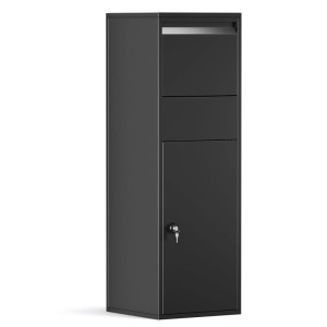 Wiltec Paketkasten Briefkasten Schwarz 460X450X1400Mm Paketbox Zuhause Päckchen