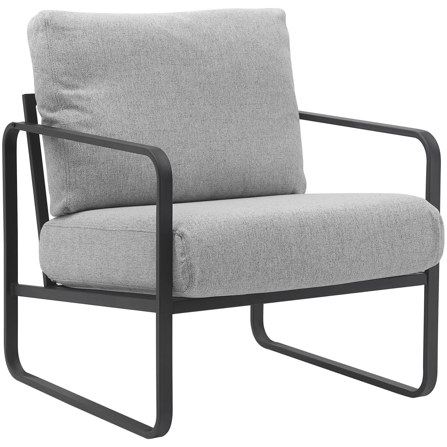 DELUKE Lounger Sessel JAKART Stoff Hellgrau 70x74x82cm Loungesessel Wohnzimmer Bequem Clubsessel Sessel Hotel