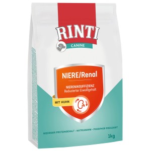 Rinti Canine Niere/Renal Hundefutter, 1kg Packung zur Unterstützung der Nierenfunktion.