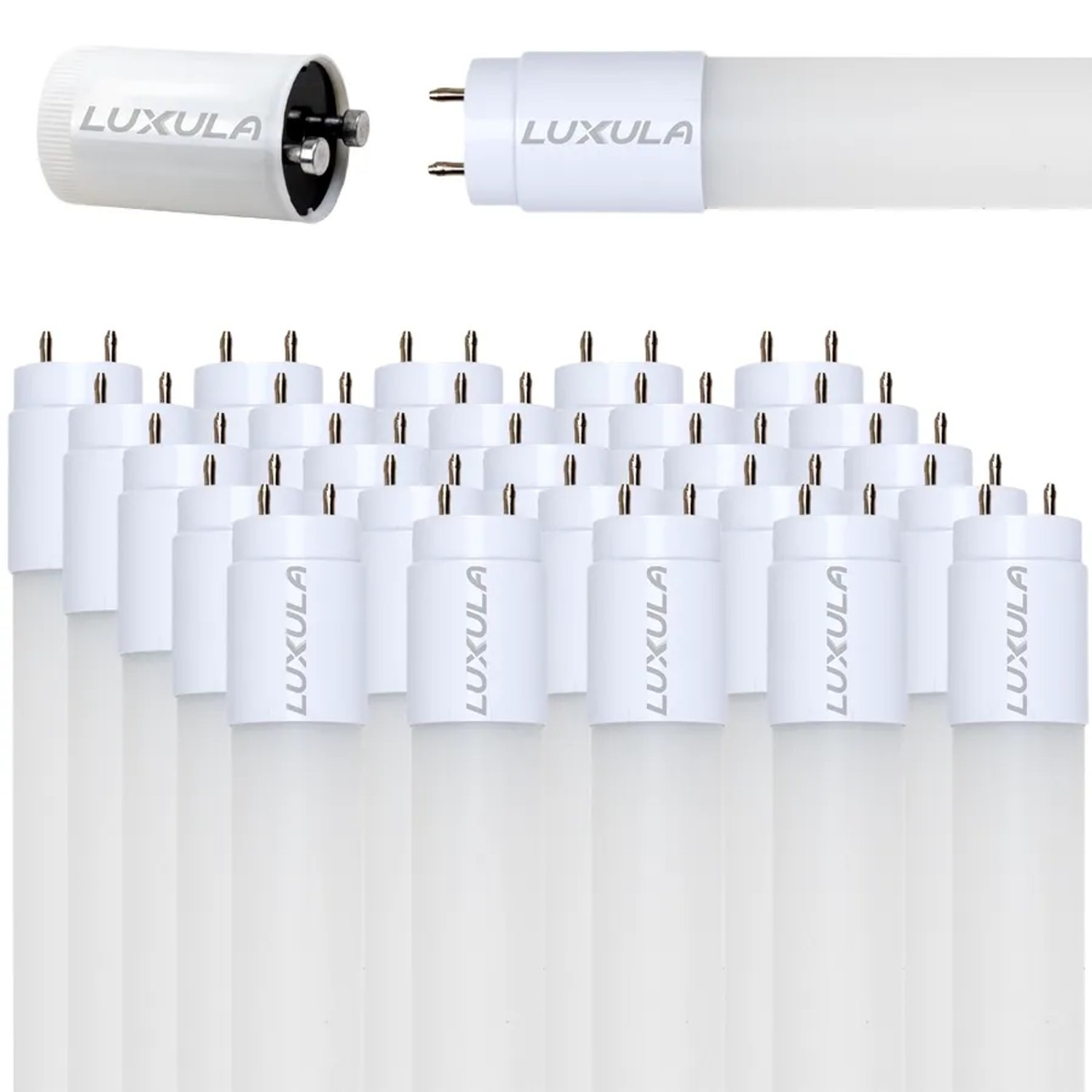LUXULA 25er-Set LED Röhre T8 22W 4000K Neutralweiß Mit Starter G13 Leuchtmittel 150cm aus Nanokunststoff Röhrenform
