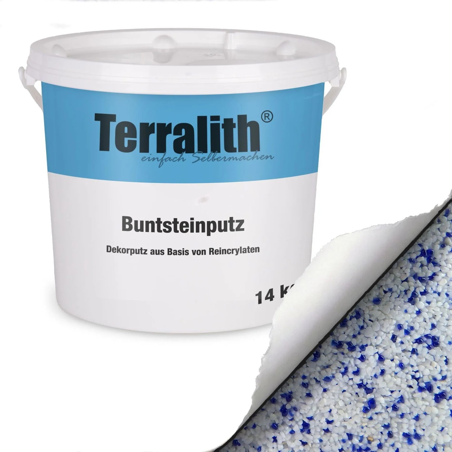 Terralith Buntsteinputz Mosaikputz 2mm 14 kg BSP72 Blau