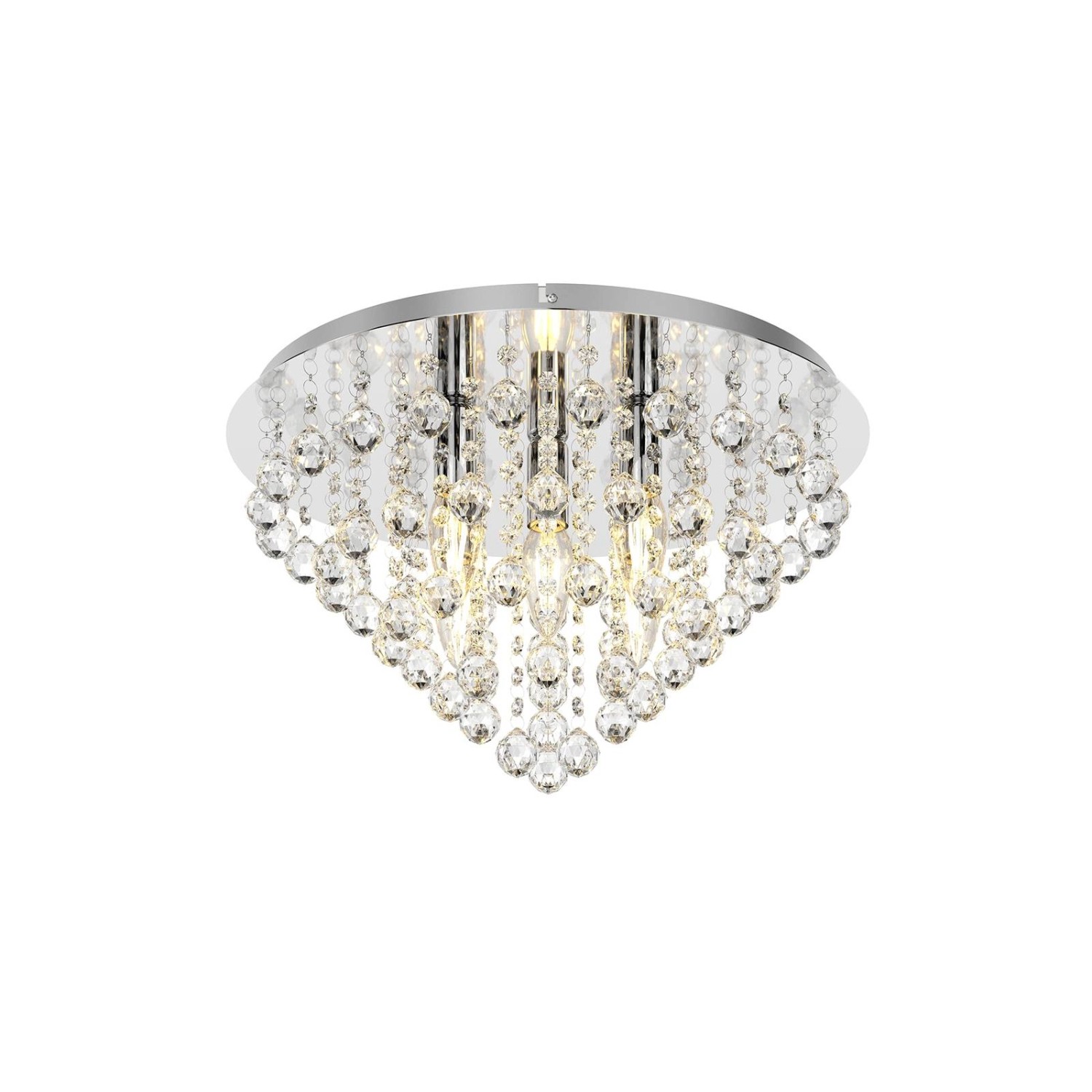 Lindby Deckenlampe Annica 9621468 Modern in Transparent aus Metall 5-flammig E14 Wohnzimmerleuchte