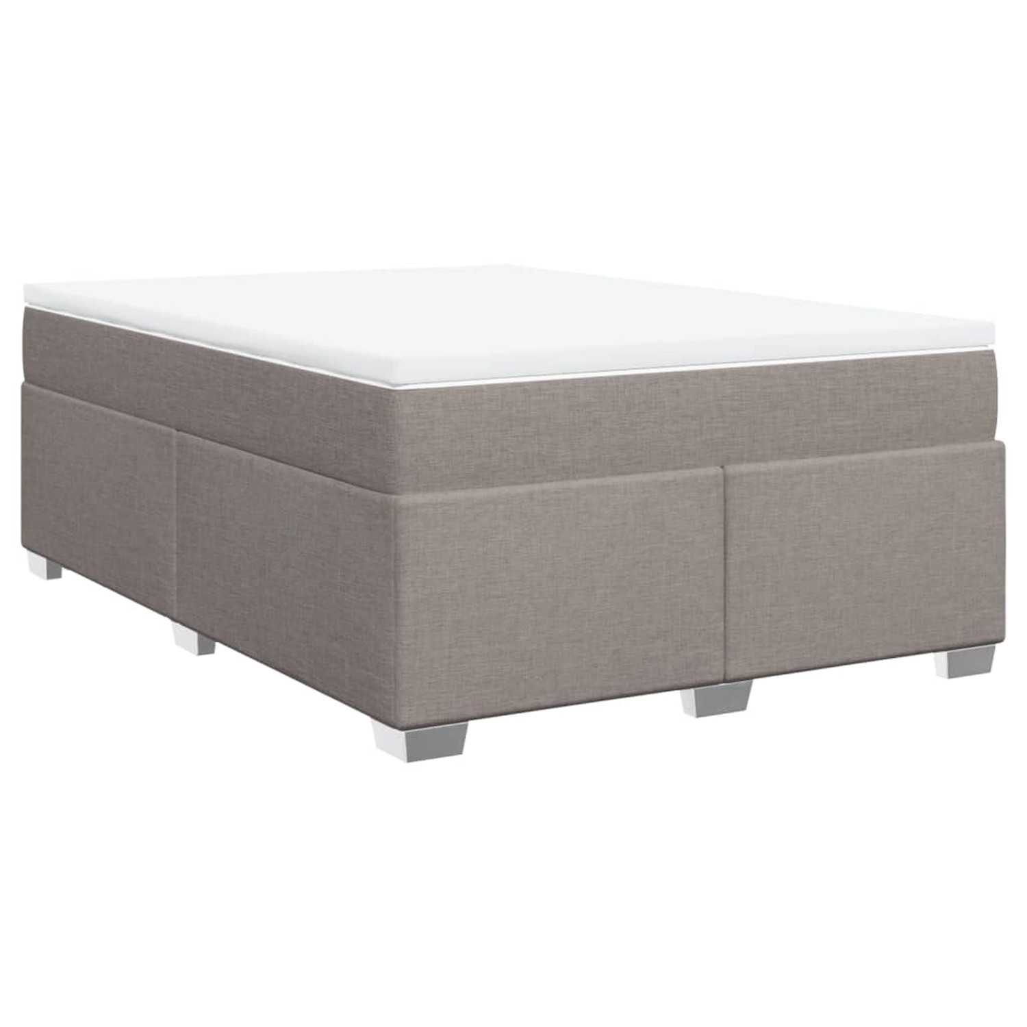 vidaXL Boxspringbett mit Matratze Taupe 140x190 cm Stoff 3285134 günstig online kaufen