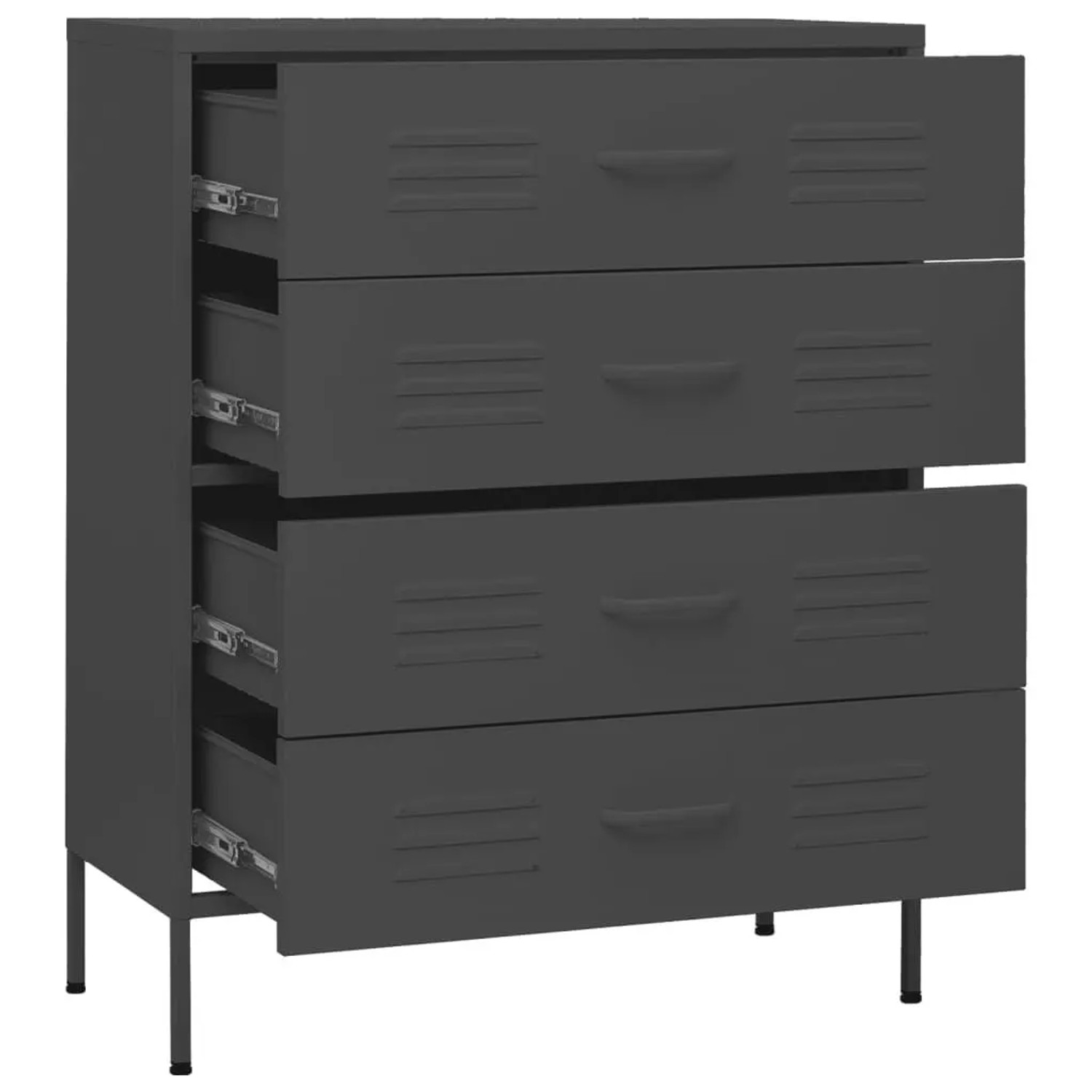 vidaXL Kommode Anthrazit 80x35x101,5 cm Stahl 336204_6
