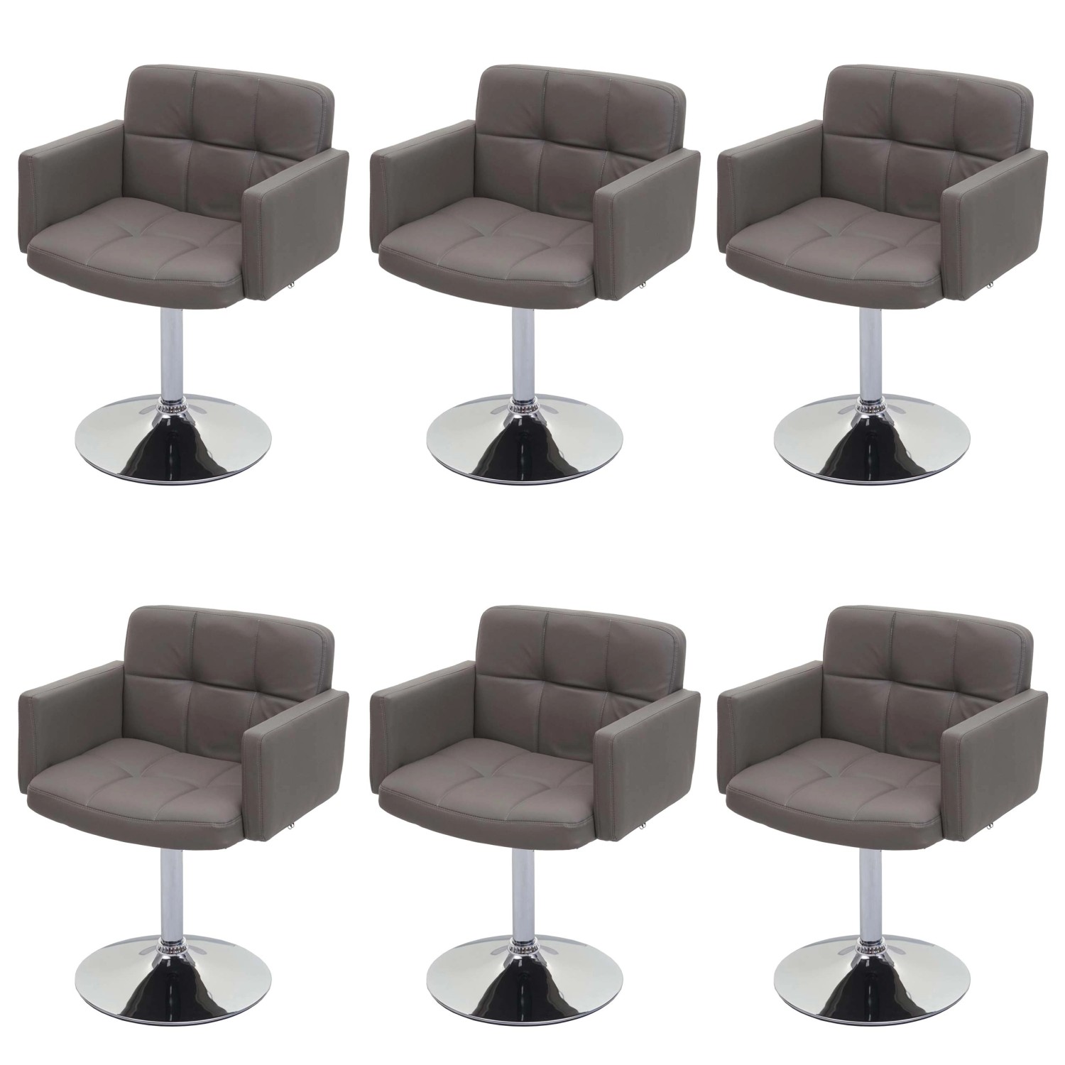 MCW Esszimmerstuhl Houston 6er-Set Taupe-Grau günstig online kaufen