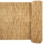 urfence Schilf Sichtschutzmatte, 100x600cm, braun, gerollt und ausgerollt